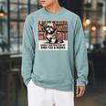Shih Tzu Dog Shihtzu Dog Books Nerds Reader Shitzhu Shih Tzu Raglan Sleeve Sweatshirt Cardinal