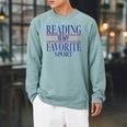Simple Sarcastic Reading Is My Favorite Sport Book Lover Raglan Sleeve Sweatshirt Cardinal Simple Sarcastic Reading Is My Favorite Sport Book Lover Raglan Sleeve Sweatshirt Cardinal