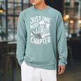 Skeleton Reading Book Halloween Just One More Chapter Raglan Sleeve Sweatshirt Cardinal Skeleton Reading Book Halloween Just One More Chapter Raglan Sleeve Sweatshirt Cardinal