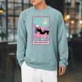 The Slow Burn Tarot Dark Romance Reader Smut Smutty Book Raglan Sleeve Sweatshirt Cardinal