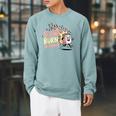 Slow Burns Survivor Book Lover Raglan Sleeve Sweatshirt Cardinal