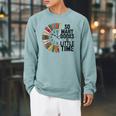 So Many Books Little Time Retro Bookish Book Lover Raglan Sleeve Sweatshirt Cardinal