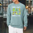 Sorry Can't Books Bye Dinosaur Librarian Bookworm Teacher Raglan Sleeve Sweatshirt Cardinal