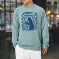Sorry I'm Booked Cat Reading Book Boho Flowers Vintage Raglan Sleeve Sweatshirt Cardinal