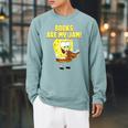 SpongeBob Loves Reading Books Are My Jam Raglan Baseball Tee Raglan Sleeve Sweatshirt Cardinal
