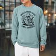 Spread Those Pages Like A Good Girl Skeleton Floral Book Raglan Sleeve Sweatshirt Cardinal Spread Those Pages Like A Good Girl Skeleton Floral Book Raglan Sleeve Sweatshirt Cardinal