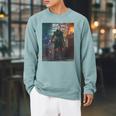 Star Wars The Book Of Boba Fett Fennec Shand Portrait Raglan Sleeve Sweatshirt Cardinal