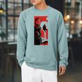 Star Wars The Book Of Boba Fett Fennec Shand Vintage Poster Raglan Sleeve Sweatshirt Cardinal