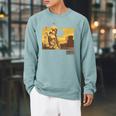 Star Wars The Book Of Boba Fett Landscape Silhouette Raglan Sleeve Sweatshirt Cardinal