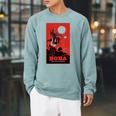 Star Wars The Book Of Boba Fett Vintage Poster Raglan Sleeve Sweatshirt Cardinal