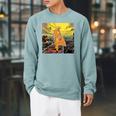 Star Wars The Mandalorian Din Djarin Comic Book Raglan Sleeve Sweatshirt Cardinal