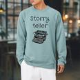 Storryteller Book Lover Storytelling Library Writer Reader Raglan Sleeve Sweatshirt Cardinal