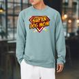 Super Dog Mom Superhero Dog Lover Comic Book Style Raglan Sleeve Sweatshirt Cardinal Super Dog Mom Superhero Dog Lover Comic Book Style Raglan Sleeve Sweatshirt Cardinal
