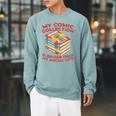 Superheroes Art Graphic Novels Comic Books Raglan Sleeve Sweatshirt Cardinal