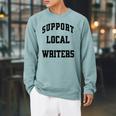 Support Local Author Read Independent Writers Indie Books Raglan Sleeve Sweatshirt Cardinal Support Local Author Read Independent Writers Indie Books Raglan Sleeve Sweatshirt Cardinal