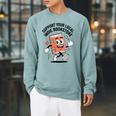 Support Your Local Indie Bookstore Book Cute Character Raglan Sleeve Sweatshirt Cardinal