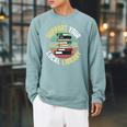 Support Your Local Library Retro Librarian Vintage Read Book Raglan Sleeve Sweatshirt Cardinal