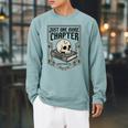 Tales Of The Macabre Skull Book Gothic Books Reading Lover Raglan Sleeve Sweatshirt Cardinal