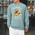 TBR Pile Bookworm Reading Books For a Book Lover Raglan Sleeve Sweatshirt Cardinal