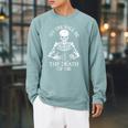 My Tbr Will Be The Death Reading Book Lover Bookworm Reader Raglan Sleeve Sweatshirt Cardinal