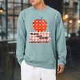 Teach Love Inspire Valentines Day Book 6th Grade Teacher Raglan Sleeve Sweatshirt Cardinal Teach Love Inspire Valentines Day Book 6th Grade Teacher Raglan Sleeve Sweatshirt Cardinal