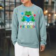 Team Pre-School Reading Frog Back To School Book Lover Raglan Sleeve Sweatshirt Cardinal Team Pre-School Reading Frog Back To School Book Lover Raglan Sleeve Sweatshirt Cardinal