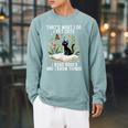 That's What I Do I Pet Cats I Read Books And I Know Things Raglan Sleeve Sweatshirt Cardinal
