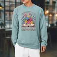 That’s What I Do I Read Books And I Know Things Floral Book Raglan Sleeve Sweatshirt Cardinal