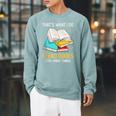That's What I Do I Read Books And I Know Things Library Raglan Sleeve Sweatshirt Cardinal