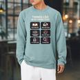 Thriller Reader Things I Do In My Spare Time Book Lover Raglan Sleeve Sweatshirt Cardinal