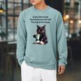 At Times I Think To Myself Drop The Book And Get Stuff Done Raglan Sleeve Sweatshirt Cardinal