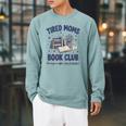 Tired Moms Book Club Reading Mom Coffee Mama Mothers Raglan Sleeve Sweatshirt Cardinal