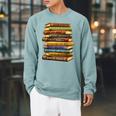 History Book Stack Leaders African American Pride Raglan Sleeve Sweatshirt Cardinal