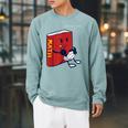 Trendy Graphic Math Book Gamer Homework Break Raglan Sleeve Sweatshirt Cardinal
