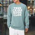 True Crime Book Club Raglan Sleeve Sweatshirt Cardinal