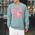 Valentines XOXO Book Lover Forgets Flowers Buys Me Books Raglan Sleeve Sweatshirt Cardinal