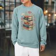 Vintage Books And Flowers Botanical Reading Illustration Raglan Sleeve Sweatshirt Cardinal Vintage Books And Flowers Botanical Reading Illustration Raglan Sleeve Sweatshirt Cardinal