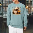 Vintage Ghost Reading Book Pumpkin Halloween Books Lover Raglan Sleeve Sweatshirt Cardinal Vintage Ghost Reading Book Pumpkin Halloween Books Lover Raglan Sleeve Sweatshirt Cardinal