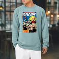 Vintage Horror Comic Book Cover Beware 10 Raglan Sleeve Sweatshirt Cardinal