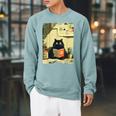 Vintage Japanese Cat Book Lovers Librarian Cat Dad Teacher Raglan Sleeve Sweatshirt Cardinal Vintage Japanese Cat Book Lovers Librarian Cat Dad Teacher Raglan Sleeve Sweatshirt Cardinal