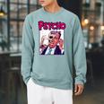 Vintage Movie Horror Poster Comic Book Graphic Film Night Raglan Sleeve Sweatshirt Cardinal Vintage Movie Horror Poster Comic Book Graphic Film Night Raglan Sleeve Sweatshirt Cardinal