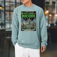 Vintage Retro Horror Comic Book Cover Skeleton Macabre Raglan Sleeve Sweatshirt Cardinal