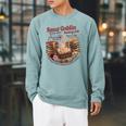 Vintage Smut Goblin Dark Romance Bookish Book Lover Raglan Sleeve Sweatshirt Cardinal