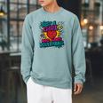 Volleyball Comic Book Art Just a Girl Who Loves Volleyball Raglan Sleeve Sweatshirt Cardinal