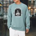 Well-Read Woman Is A Dangerous Creature Feminist Book Lovers Raglan Sleeve Sweatshirt Cardinal