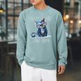We'Re All Mad Here Cheshire Cat Alice Wonderland Book Kids Raglan Sleeve Sweatshirt Cardinal