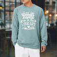 When In Doubt Go To The Library Book Literature Reading Raglan Sleeve Sweatshirt Cardinal