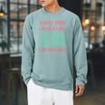 When I Think About Books I Touch My Shelf Book Lover Raglan Sleeve Sweatshirt Cardinal