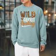 Wild About Reading Book Animal Children's Book Lover Teacher Raglan Sleeve Sweatshirt Cardinal