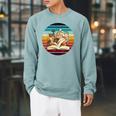 Wildflower Book Lovers For Summer Reading Booktrovert Women Raglan Sleeve Sweatshirt Cardinal